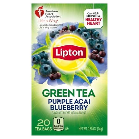 UPC 041000072376 product image for Lipton Green Tea  Purple Acai Blueberry  Tea Bags 20 Count Box | upcitemdb.com