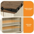thumbnail image 3 of Craftian 6-Tier Shoe Cabinet with Doors, Farmhouse Shoe Storage Organizer Cabinet with Adjustable Shelves, Freestanding Shoe Storage Rack   for Entryway/Hallway/Closet, 3 of 9
