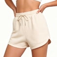 thumbnail image 6 of Admvng Womens Shorts Elastic Waist Drawstring Casual Comfy Running Shorts with Side Pockets for Gym Loungewear, 6 of 6