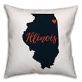thumbnail image 3 of Creative Products Blue and Orange Illinois Pride 16x16 Spun Poly Pillow, 3 of 4