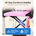 thumbnail image 5 of VOCIC Ultra Lightweight Wheelchair for Adults, Swing-Away Footrests, Aluminum Frame, 300 lbs Capacity, Pink, 5 of 10