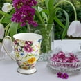 thumbnail image 4 of Bone China Coffee Tea, 300ml Bone China Tea, Floral Bone China Coffee, Portable Floral Tea Mugs, Durable Ceramic Floral Coffee Tea Mugs, Multi-Purpose Floral Coffee Mugs for Coffee Tea Cups Tea Mugs, 4 of 7