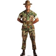 GIFTSGONEWILD 73 x 28 in. Camo Military Man Cardboard Standup