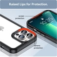 thumbnail image 4 of Case for iPhone 13 Pro Case Slim Dropproof [Defend from Drop/Scratch/Slip/Fingerprint] Clear Acrylic Hard Back Soft TPU Bumper Hybrid Phone Cover for iPhone 13 Pro-Black, 4 of 16