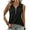 Black, variant on Womens Summer Blouses Comfort Soft Sleeveless Casual Tank Tops Office Work Tank Light Gray Polo Shirts Size XL