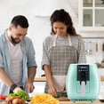 thumbnail image 5 of Sanptent 5.8 Quart Air Fryer, Electric Hot Oven Oilless Multifunctional Cooker with Digital LED Touchscreen, Auto Shut-off, ETL Certified, Best Present Gift (Green), 5 of 8