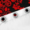 thumbnail image 4 of Damask Gothic Curtains Antique Victorian 30%-50% Blackout Curtains 2 Panels 42"Wx90"L,Black Red Sugar Skull Curtains Drapes Vintage Floral Goth Window Curtains, 4 of 6