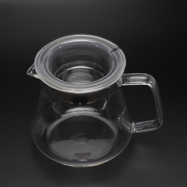 Glass Coffee Kettle, Non-Slip Bottom Anti-Scalding Glass Coffee Maker, for Home Bar Office Kitchen Counter 300ml