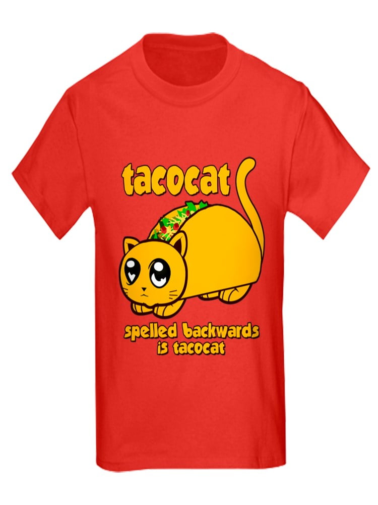 CafePress Funny! Taco Cat T Shirt Kids Dark TShirt
