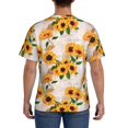 thumbnail image 3 of Bixox Men's Sunflower 5 Printed Short Sleeve Skinny Athletic T-Shirt, 3 of 6