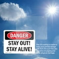 thumbnail image 6 of (2 Pack) Stay Out! Stay Alive! OSHA Danger Sign 18 Inch X 12 Inch Vinyl Label Decal Sticker Weather Resistant, UV Protected for Workplace, Business, and Construction Site, Made in the, 6 of 7