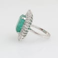 thumbnail image 4 of Emerald Solid 18 Kt White Gold SI Clarity HI Color Diamond Proposal Ring, 4 of 4