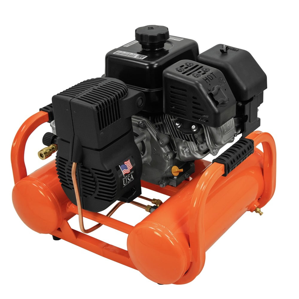 Industrial Air Compressor 6.5 HP 4 Gallon 155 PSI Kohler Gas Powered Oil  Free Portable CTA6590412 - Acme Tools