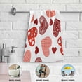 thumbnail image 4 of Coolnut Cute Hearts Hand Towels 2 PCS, Colorful Valentine's Love Kitchen Towel Ultra Soft and Highly Absorbent,Decorative Fingertip Face Towel for Bathroom Hotel, 28.3"x14.4", 4 of 5