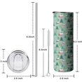 thumbnail image 5 of 20oz Light Green Christmas Village Pattern Skinny Tumblers Stainless Steel Tumbler with Lid and Straw,Vacuum Insulated Double Wall Travel Tumbler Cups with Cleaning Brush for Coffee,Tea, 5 of 6