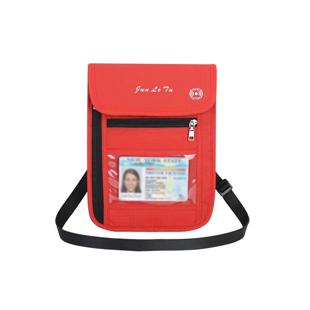 Agiferg Multifunctional Halter Passport Bag Crossbody Shoulder Storage Bag