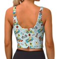 thumbnail image 4 of Goofa Cartoon Car Racing Printed Sports Bras for Women, High Impact Running Bra Workout Crop Tank Tops Longline Sports Bra Push up-Small, 4 of 9