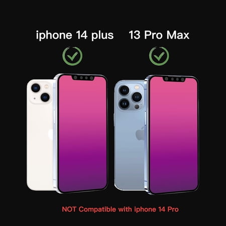 UYWGF-Privacy Screen Protector for iPhone 14 Plus/13 Pro Max Tempered Glass [2 Pack] Gradient Anti Spy Private Film Accessories Anti Blue Light 9H Hardness Easy Installation Bubble Free [6.7inch]