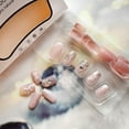 thumbnail image 4 of Press on Nails DZPGUONIZ, punta corta, cuadrada, francesa, 24 unidades, 4 of 7