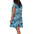 thumbnail image 2 of Robe pour Femmes, Robe d'Allaitement à Manches Courtes Longueur Genou avec Ouvertures Cachées, Uniforme d'Accouchement à Col Rond pour l'Allaitement, 2 of 5