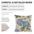 thumbnail image 2 of Farmhouse Pillow Cover Blue Hydrangea Wildflower Spring Cushion Covers Watercolor Blue Hydrangea Flowers Cooling Pillowcase Decoration for Sofa Couch 18"x18", 2 of 7