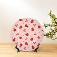 thumbnail image 6 of Bingfone Ladybug With Flower Print Bone China Dinner Decorative Plates,Handmade Ceramic Dinner Plate with Stand for Home Club-7in, 6 of 6