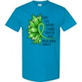 thumbnail image 3 of Inktastic Mental Health Awareness Green Sunflower Ribbon T-Shirt, 3 of 5