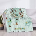 thumbnail image 3 of Fotbe World Travel Map Manta de Franela con Estampado, Manta Ultrasuave para Cama, Sofá, Auto, Hipoalergénica y Antibolitas-40"x30", 3 of 6