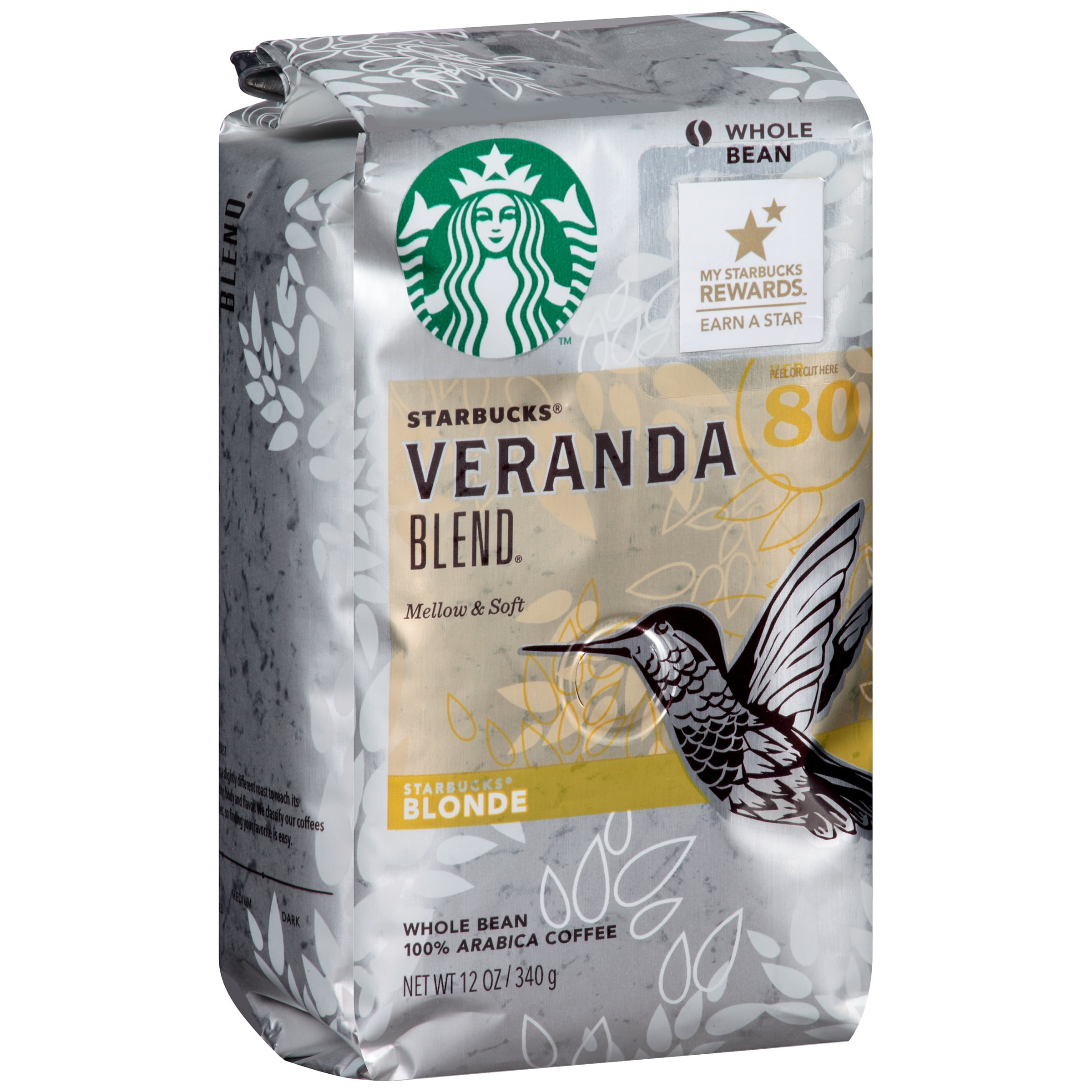 Starbucks Blonde Veranda Blend Whole Bean Coffee 12 oz. Bag by Starbucks Coffee