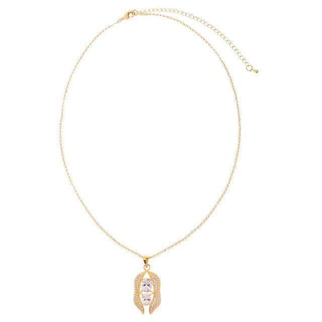 Collar de diamantes de cristal Yuyangstore Oro 45 cm