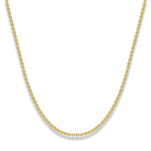 LoveBling 10k Yellow Gold 3mm Solid Heavyweight Cable Link Chain with Lobster Lock (24")