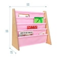 thumbnail image 4 of Wildkin Vegan Leather Original Sling Bookshelf - Natural Wood w/ Light Pink, 4 of 5