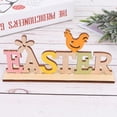 thumbnail image 4 of CIMAXIC 1PC Easter English Letters Decor Wooden English Letters Crafts Easter Letters Design Craftwork Creative Simple Easter Letters Desktop Ornaments for Home Party Bar Decor Easter Style, 4 of 4