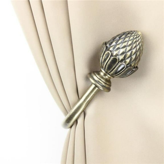 Central Design 4867-034 Opal Curtain Holdback Set, Antique Brass - Set of 2