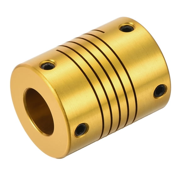 1Pcs 12mm to 12mm Aluminum Alloy Shaft Coupling L31xD25 Flexible Coupler for Motors,Golden