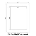 thumbnail image 2 of White Picture Frame Mat for 14x18 Frames - Fits 12x15 Photos - 25 Mats, 2 of 7