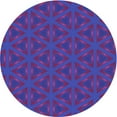 thumbnail image 1 of Ahgly Company Machine Washable Indoor Round Transitional Dark Magenta Purple Area Rugs, 3' Round, 1 of 7