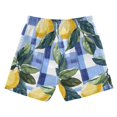 thumbnail image 7 of FORMRS Boys Swim Trunks Quick Dry Mesh Liner Boardshorts Sizes XS-XL, Cartoon Lemon Leaves, 7 of 7