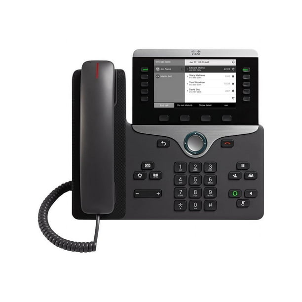 Cisco IP Phone 8811 - Téléphone VoIP - SIP, RTCP, RTP, SRTP, SDP - 5 Lignes - Charbon de Bois