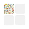 thumbnail image 2 of Kll Square Drink Coasters Set Of 4,Pu Leather Absorbent Coasters Set Decorative Coffee Cup Coasters Housewarming Gift For Home Decor-Summer Animal, 2 of 9