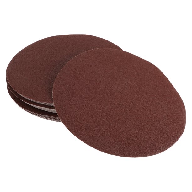 Discos de Lija Unique Bargains, 9" 80 Grano para Reparación Automotriz, Papel de Lija Redondo con Gancho y Bucle de Óxido de Aluminio, Base de Papel Rojo, 30 Pcs