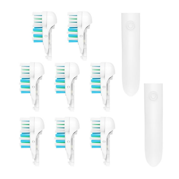 8x Dual Toothbrush Replacement Electric Brush Heads Attachments Accessories Fit For Oral-B 3733 4732 4734