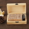 thumbnail image 1 of ruzhgo 36PCS RUBBER LETTER STAMP ALPHABET WOODEN Craft DIY Craft Card Wooden Letters Stamp Card Making Happy BOX SET Seal Body, 1 of 8