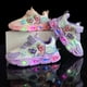 thumbnail image 2 of Nuevos zapatos deportivos informales de malla transpirable de Disney para niños, zapatos informales cómodos de dibujos animados congelados con luz led coreana para niños, plantilla de 16cm Gao Jinjia LED, 2 of 2