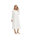 thumbnail image 6 of Qudderr Women Long Sleeve Nightgowns Cotton Nightshirt Soft Sleepwears Dress Women's Spring Summer Long Sleeve Nightdress S-XXL, 6 of 8