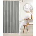 thumbnail image 1 of IH Casa Decor Embossed Shower Curtain With C Hooks Gray, 1 of 2