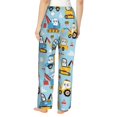 thumbnail image 3 of Pajama Pants Women, Building Truck Sweatpants Soft Sleep Lounge Pants, Casual PJ Bottoms Pants with Pockets, 3 of 5