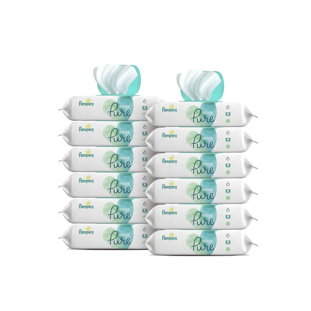 Pampers Aqua Pure Sensitive Water Baby Wipes 12X PopTop, 672 Ct