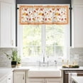 thumbnail image 2 of Fall Valances for Windows Farmhouse Kitchen Curtains Valances Rod Pocket Valance Curtains for Kitchen Windows Thanksgiving Maple Leaf Autumn Orange Plaid Window Valances for Bathroom Bedroom 54"x18", 2 of 6