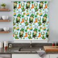 thumbnail image 4 of Saint Patrick's Day Sheer Curtains 96" Long, Gnomes Hat Boot Clovers Blue Stripes Light Filering Curtains, Privacy Drapes Simi Floor to Veiling Curtain for Living Room Bedroom Large Window Treatment, 4 of 9